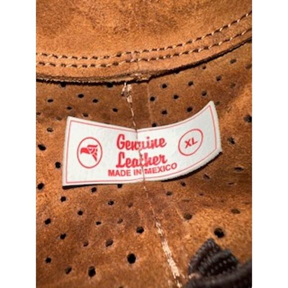 Falcon Suede Distressed Leather Cowboy Hat for Men with  Oiled Distressed Leather Floppy Cowboy Hat Sz XL